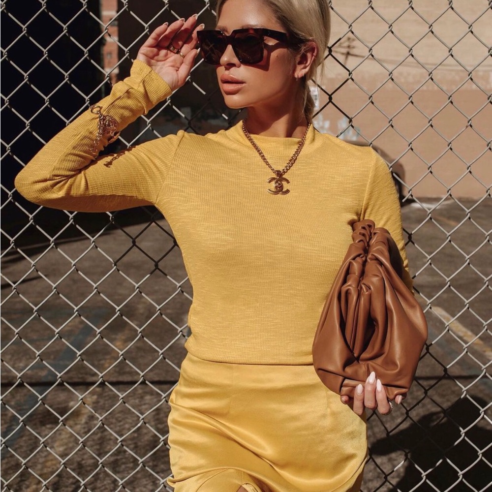 The Fifth Label, PHRASE LONG SLEEVE TOP golden yellow Size 6